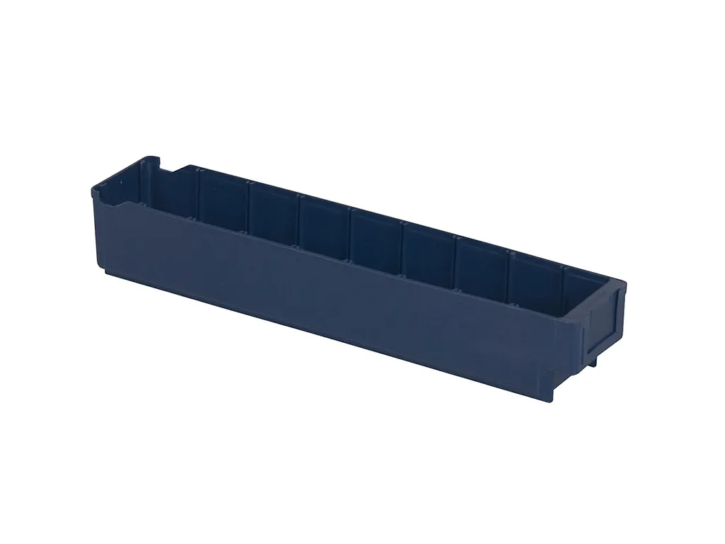 Onderdelenbak 500x94x80 mm (3L). Smalle magazijnbak met max. 9 vakken. Ideaal voor kleingoed in schappen. Direct leverbaar.